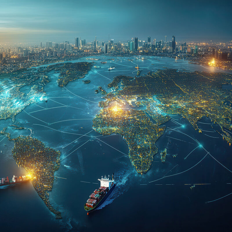 representative image of global shipping