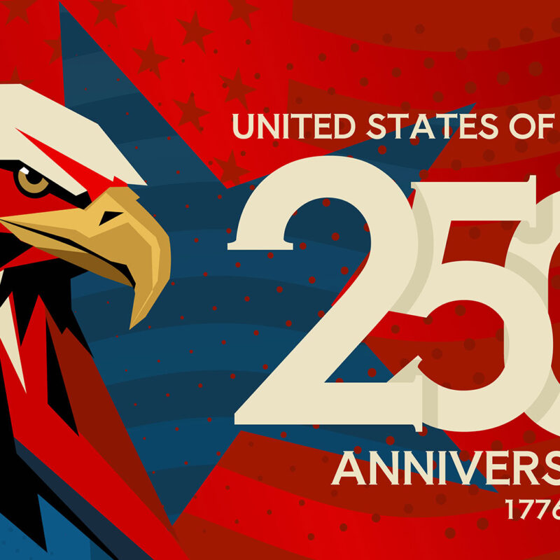 United States 250th anniversary with eagle